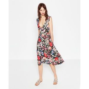Zara | NWT| Floral Printed | V-neck | Strappy back